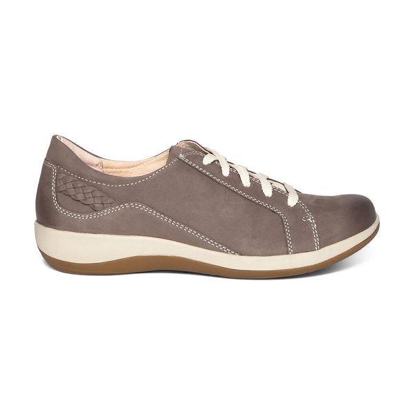 Aetrex Women's Dana Lace Up Oxford Dress Shoes - Grey | USA UNT0QCK